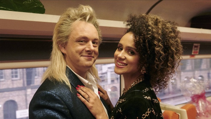 Michael Sheen boards a time-travelling train in UK Xmas flick