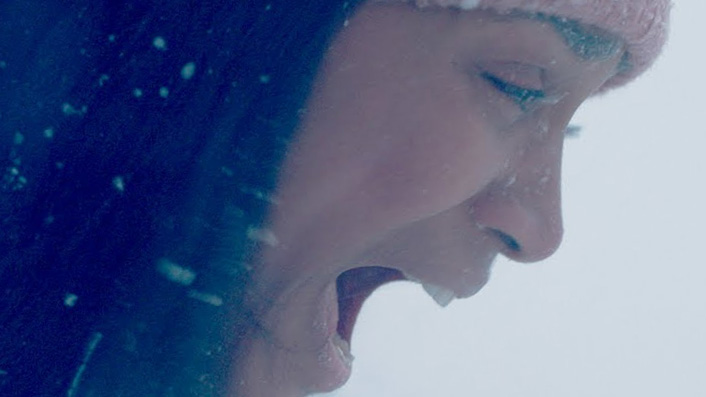 The monster in this Swedish horror is a red dot